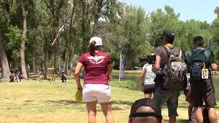 Lisa Fajkus putting woes. PDGA Worlds Finals '21 on #16@The Fort