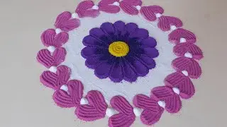2 Beautiful and Innovative rangolis/Rangoli by using fork/Rangoli designed by Ramya.