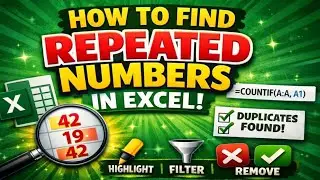 Как найти повторяющиеся числа в Excel | Как обнаружить повторяющиеся числа в Excel | @FamiHow