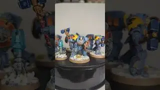 Space Wolves assault terminators painted and ready #40k #warhammer #spacemarines #miniaturepainting