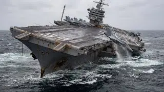 US Air Force’s Fully Armed Aircraft Carrier Sinks in the Ocean | Shocking Naval Disaster