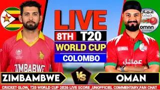 🔴Zimbabwe vs Oman, T20 World Cup Match 8 | ZIM vs OMN | live Score, Commentary& Analysis