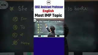 CBSE Assistant Professor English Most IMP Topic #cbseassistantprofessor #hnadhyayan