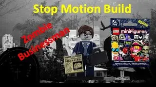 Stop Motion Build LEGO Zombie Businessman Minifigure 71010-13 Collectable Minifigures Series 14