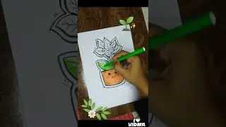 Cute plant easy draw beautiful 🌱 #art #draw #plantdrawing #cuteplant #shorts #youtubeshort #ytviral