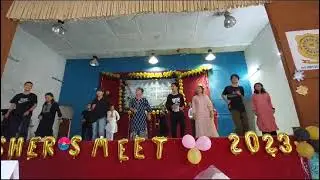 Dance by 2nd year students on fresher's day 2023 RGGP College