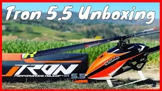 Unboxing kit meccanico da scatola elicottero elettrico RC flybarless Tron Helicopter 5.5 Carbon