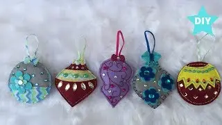 DIY Felt Christmas Ornaments, How to make felt christmas decor, DIY Christmas decor, Felt Crafts