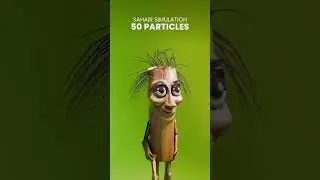 Tung Tung Sahur vs Hair Simulation #blender #hairsimulation #blender3d #satisfying