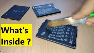 What's inside Smartphone Battery ? Cutting Redmi battery | Inside phone battery | Don't Try This