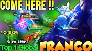 FRANCO BEST BUILD IN 2021 | TOP 1 GLOBAL FRANCO Soℓoͥ-Leͣvͫeℓ - MOBILE LEGENDS