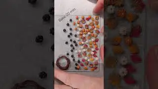 Miniature Fall Wreath 🤎🍁🍂🖤#polymerclay #fimo #myfimo #miniature #diy ##tutorial #SweetMiniDollHouse