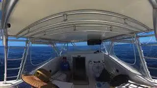 360 VR Video | Marlin hooked far from the boat