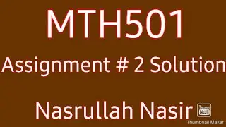 MTH501 Assignment 2 solution 2020