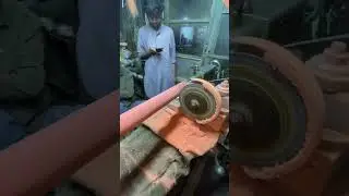 Rubber Roller Granding in Size #shortvideos #machinary #lathemachine