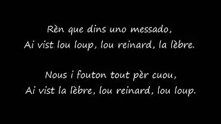 Ai vist lou loup, lou reinard, la lèbre - Mont Joia