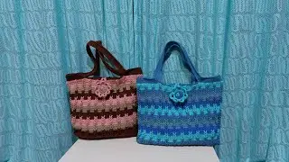 CROCHET BAG,WITH BRAID DESIGN#handmade#totebag#simpledesign