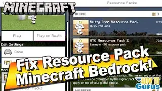 How You Can Fix Problems with a Minecraft Bedrock Edition Custom Resource Pack that's Not Working