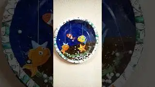 How to make a paper plate aquarium 🐠🐟🐬#shortvideo #youtubeshorts #craft #youtubevideos #craftwork