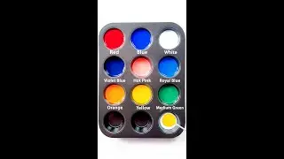 Color Recipes From Just Red, Blue, Yellow and White #colormix #satisfying #watercolor #relaxing 