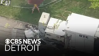 Driver dies after crashing into portable DTE generator in Allen Park