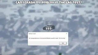 Can I crash my roblox in the lag test?