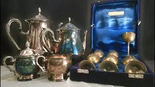 ASMR Polishing a Silver Tea Set