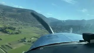Landing at Cerdanya Aerodrome at Pyrenees with Cessna 172