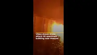 Video shows drone attack hit apartment building in Russia | AJ #shorts