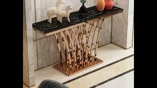 India SS marble top console tables