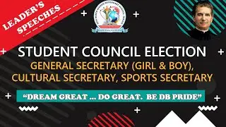 Student Council Election 2024-2025: Leader's Speeches at Don Bosco HSS Panjim-Goa on 26-06- 2024