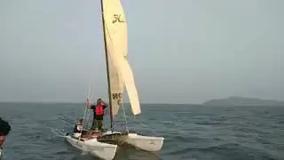HOBIE CAT RIDE BY RJ JEET | WATER SPORTS | ADVENTURE | ALIBAUG | MANDWA BEACH | CATSAILING |RJ JEET