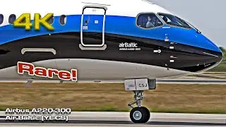 Airbus A220 300 Air Baltic (Estonian Flag Livery) YL-CSJ CloseUp & Kind Crew!