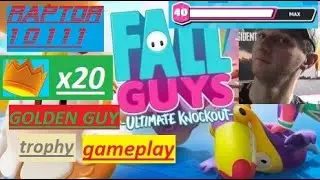 FALL GUYS ULTIMATE KNOCKOUT gram o 20 koronę !!! GOLDEN GUY Trophy gameplay PS4 PRO raptor10111
