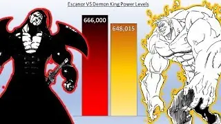 DBZMacky Demon King VS Escanor POWER LEVELS All Forms (Seven Deadly Sins)