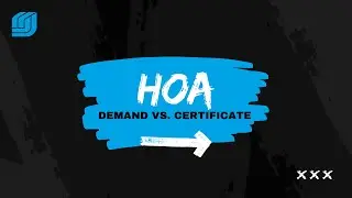 HOA Demand vs Resale Certificate