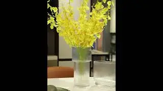 ElevenGlass - Modern Ribbed Large Cylinder Clear Glass Flower Vase for Centerpieces Decor