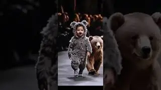 &ldquo;Little Bear on the Runway: Adorable Toddler&rsquo;s Furry Fashion Walk&rdquo;