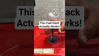 Quick Gas-Siphon Hack: Bottle + Straw Trick!#GasHack #LifeHacks #EmergencyTips #CarHacks #FuelTrick