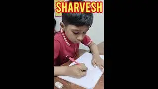 Sharvesh,Writing Test 👆👏👏👏👏👌@Aerokids International Pre School #writingskills