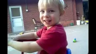 Daddy's red car looks like a Jeep