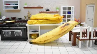 Banana Fry | Smallest Banana Fry | How to make easy banana fry  #WonderBites #MiniatureCooking
