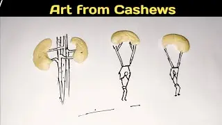 art from cashews🫘 ।। काजू से कला।।