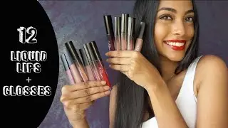 HUDA BEAUTY LIQUID LIP MATTE & GLOSS SWATCHES ON BROWN SKIN