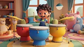 Boom Boom Toy Drums Music Time | Nursery Rhymes for Kids & Baby Songs