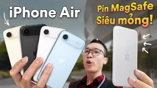 Trên tay đầy đủ 4 màu iPhone Air: xanh, vàng đẹp nhất và sạc dự phòng siêu mỏng
