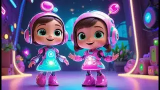 Rosie Robot Lights Up Bright | Sparkly Robot Rhyme for Toddlers | Educational and Kids Songs