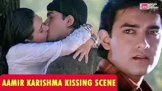 AAMIR KARISHMA KISSING SCENE | RAJA HINDUSTANI BEHIND THE SCENES | IFH