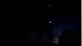 The ISS rising from the west just after sunset.