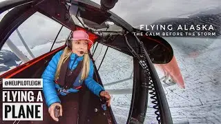 The calm before the storm, last flight in the cub before the first big winter storm.